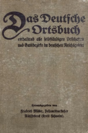 Das Deutsche Ortsbuch Vollst Ndiges Gemeindelexikon Enthaltend Alle